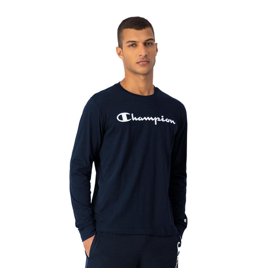 Champion Crewneck LS T-Shirt Navy  - 218285BS501