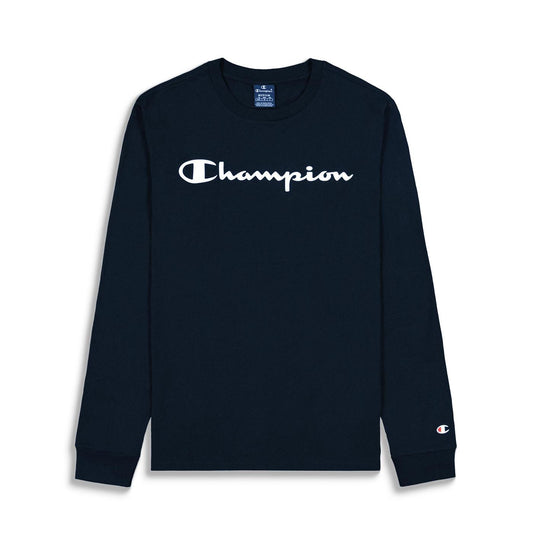 Champion Crewneck LS T-Shirt Navy  - 218285BS501
