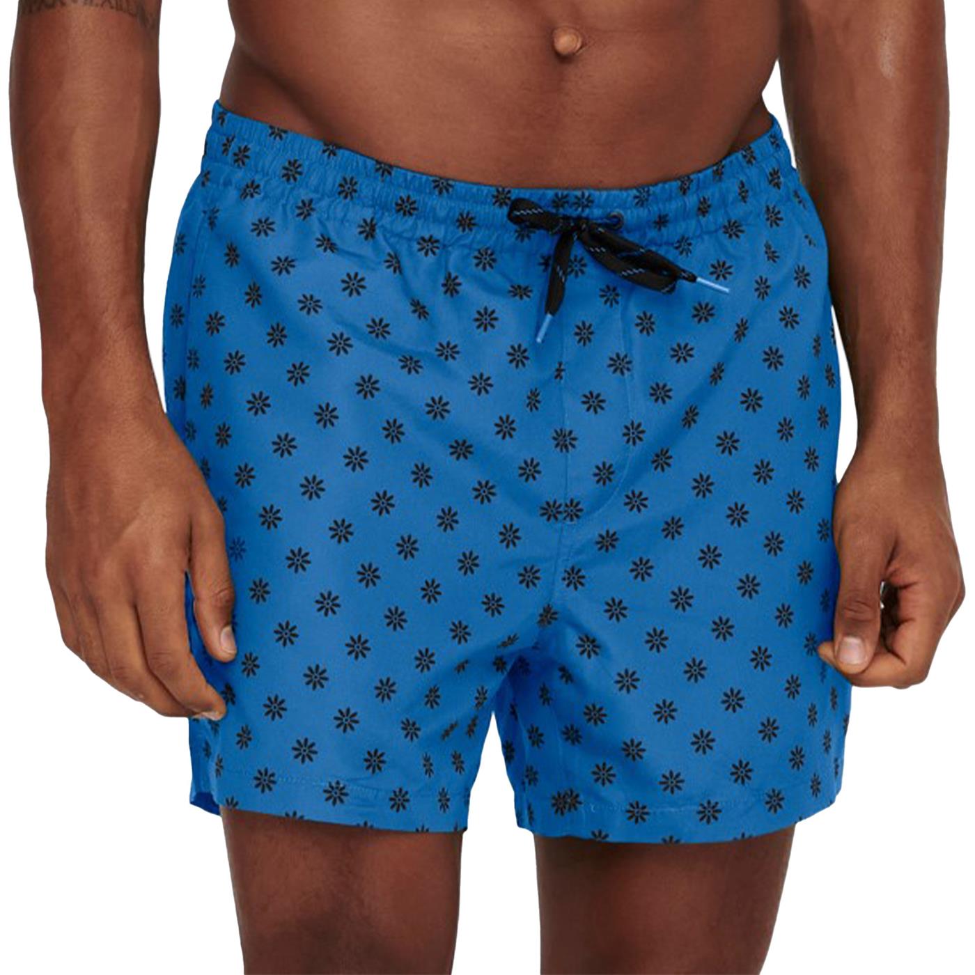 Only & Sons Ted Life Swim Short Disty AOP Turkish Sea  - 22025379TS