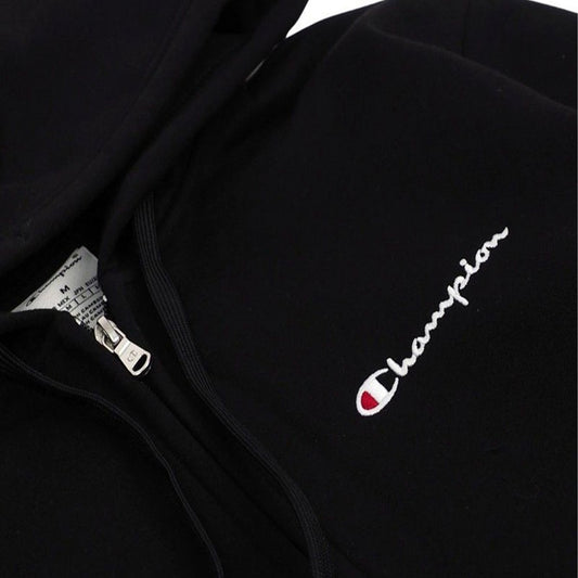 Champion Full Zip Hoodie Sweatshirt Black  - 220260-KK001