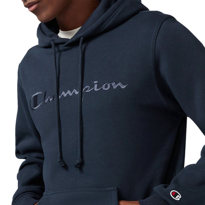 Champion Big Embroidered Logo Icon Hoodie Navy  - 220271-BS501