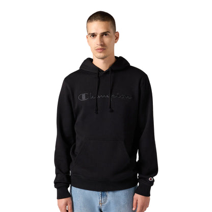 Champion Big Embroidered Logo Icon Hoodie Black  - 220271-KK001