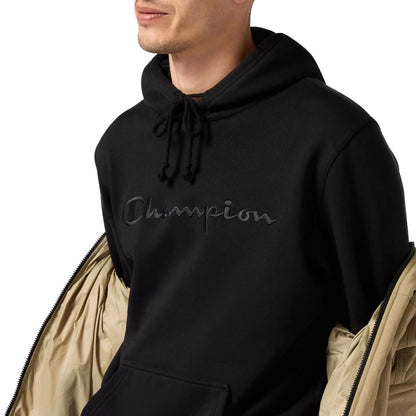 Champion Big Embroidered Logo Icon Hoodie Black  - 220271-KK001