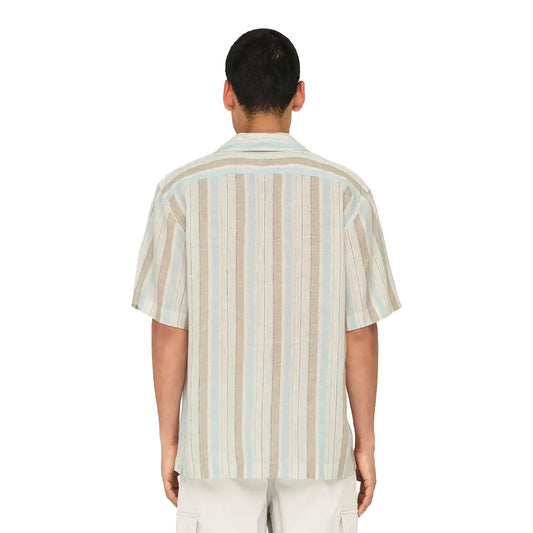 Only & Sons Seppo Strip SS Linen Blend Shirt Cerulean  - 22033639C
