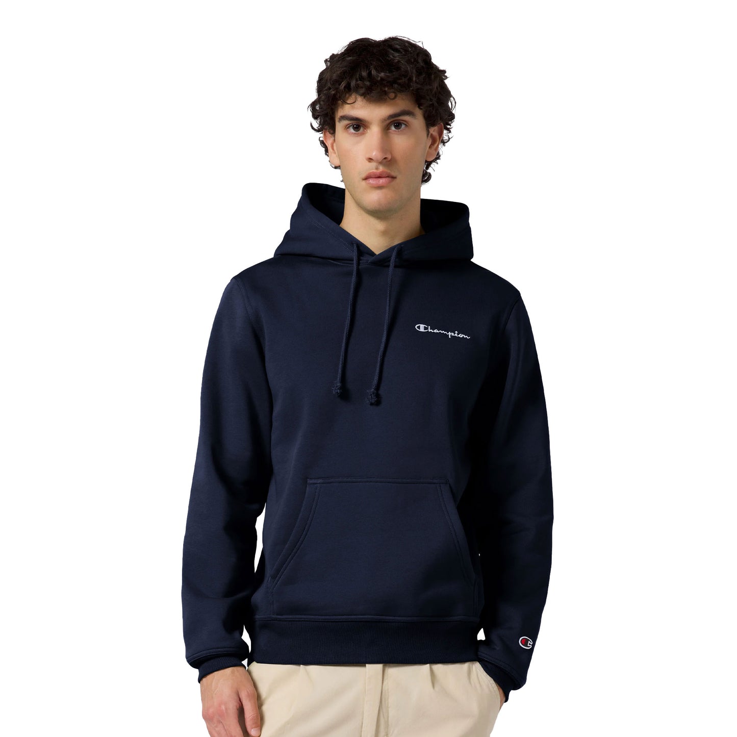 Champion Small Embroidered Logo Icon Hoodie Navy  - 221790-BS501