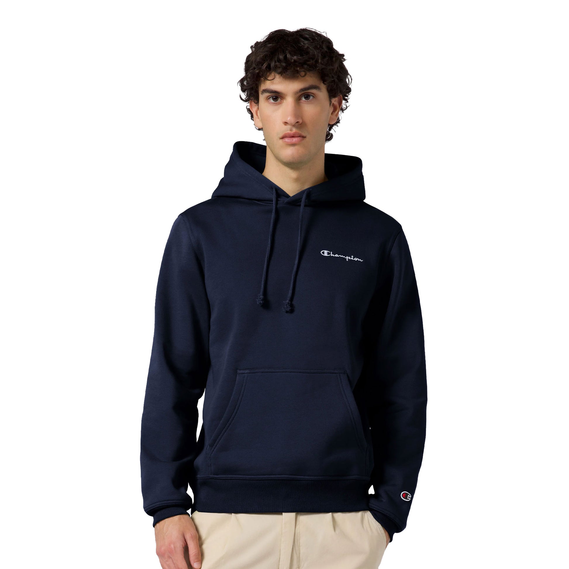 Champion Small Embroidered Logo Icon Hoodie Navy  - 221790-BS501