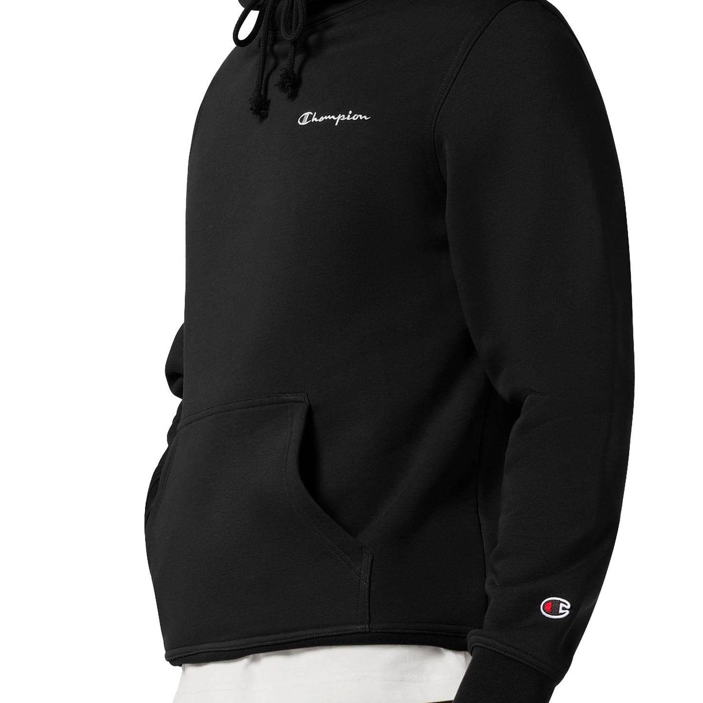 Champion Small Embroidered Logo Icon Hoodie Black  - 221790-KK001