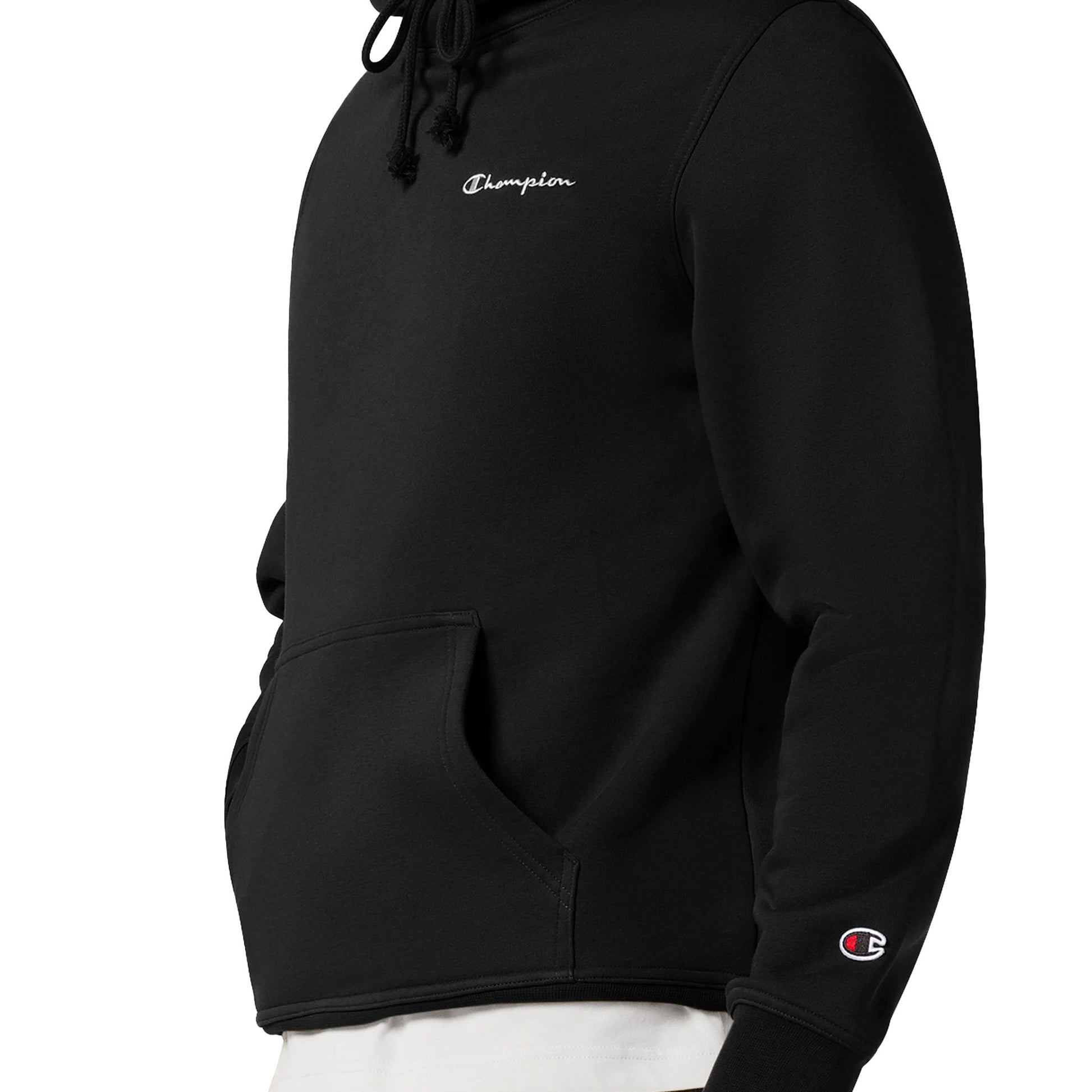 Champion Small Embroidered Logo Icon Hoodie Black  - 221790-KK001