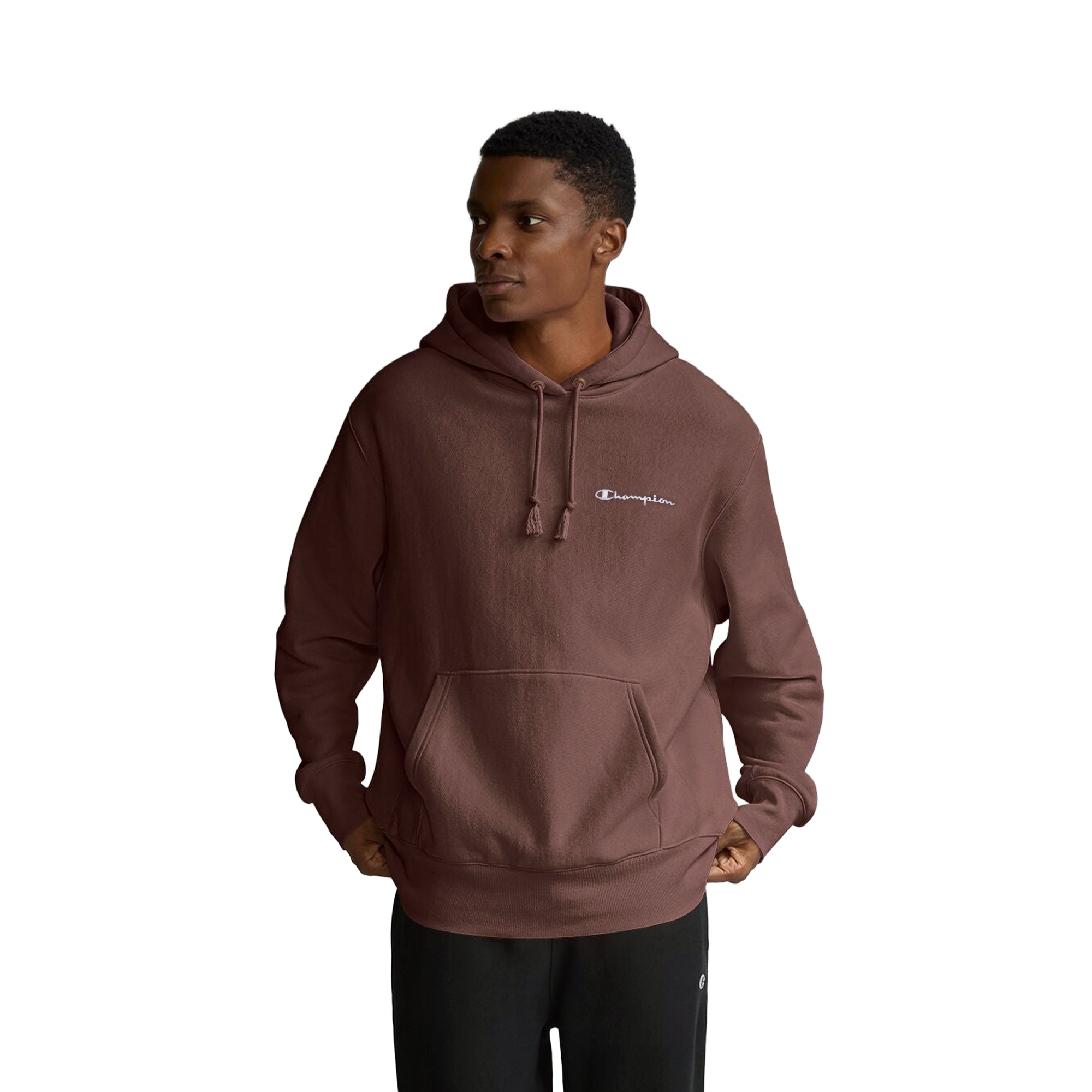 Champion Small Embroidered Logo Icon Hoodie Chocolate – XTREME