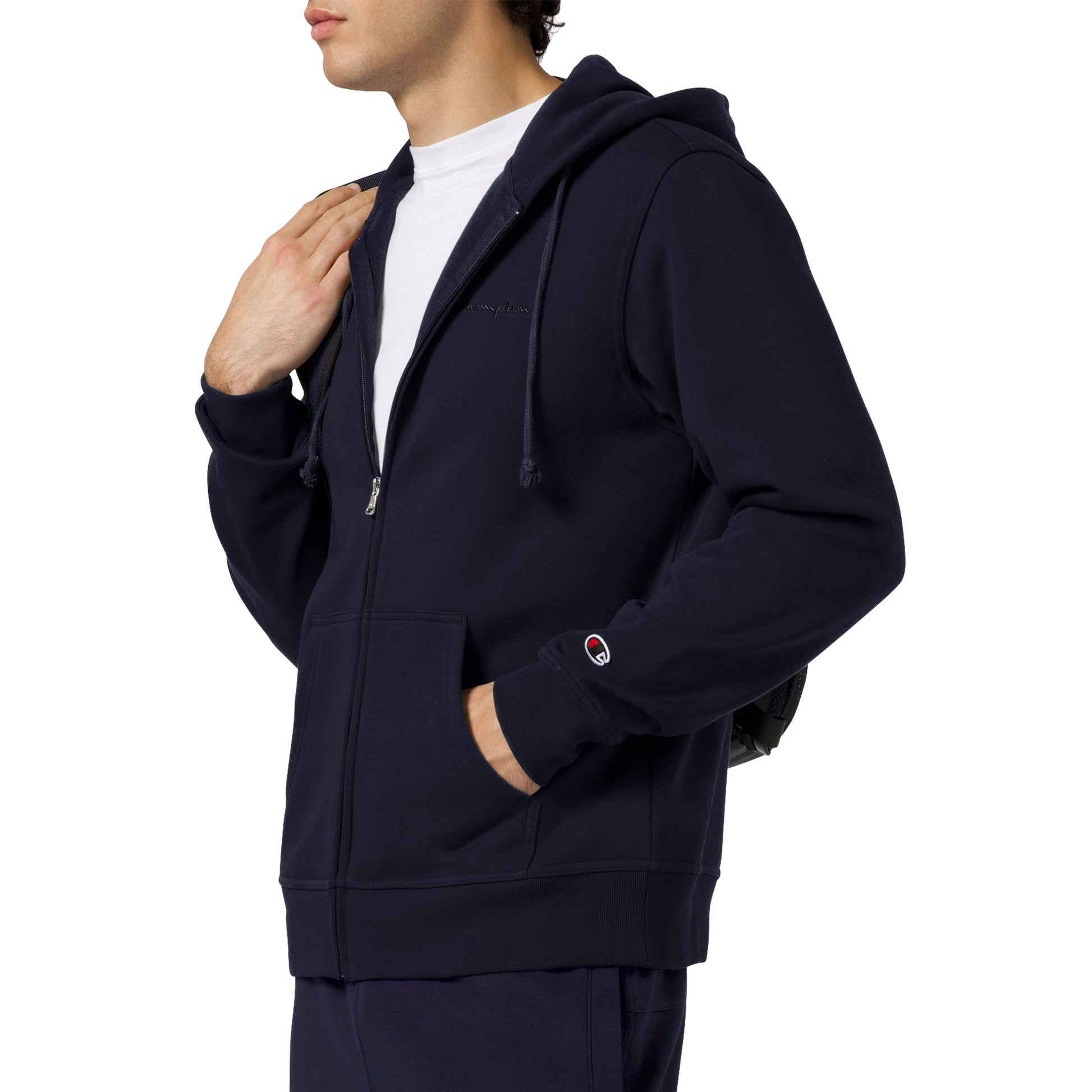 Champion Full Zip Fleece Hoodie Icons Navy Blue  - 221794-BS501
