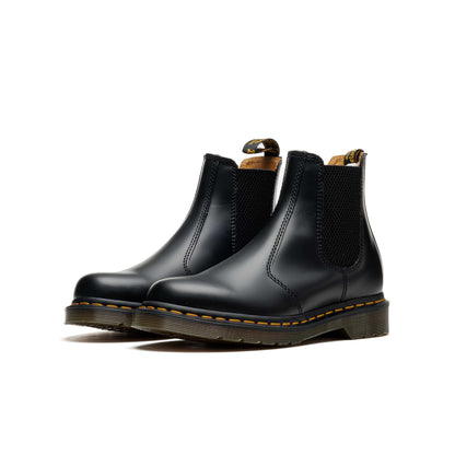 Dr. Martens 2976 Yellow Stitch Smooth Leather Chelsea Boots