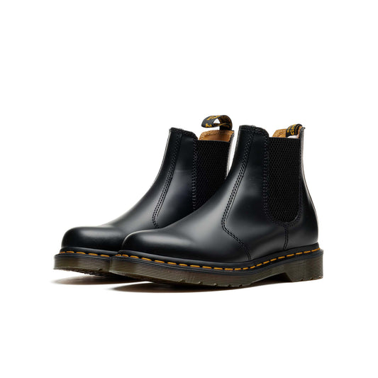 Dr. Martens 2976 Yellow Stitch Smooth Leather Chelsea Boots