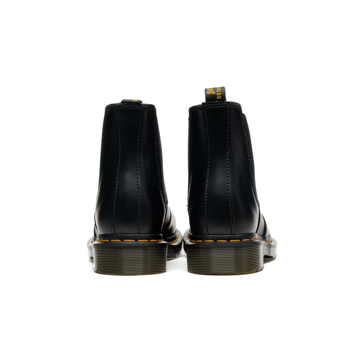 Dr. Martens 2976 Yellow Stitch Smooth Leather Chelsea Boots