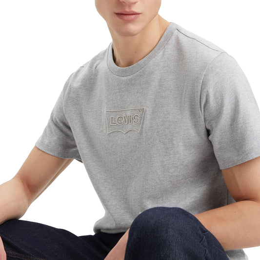 Levis Graphic Crewneck Tee Corded Batwing Medium Heather  - 22491-1590