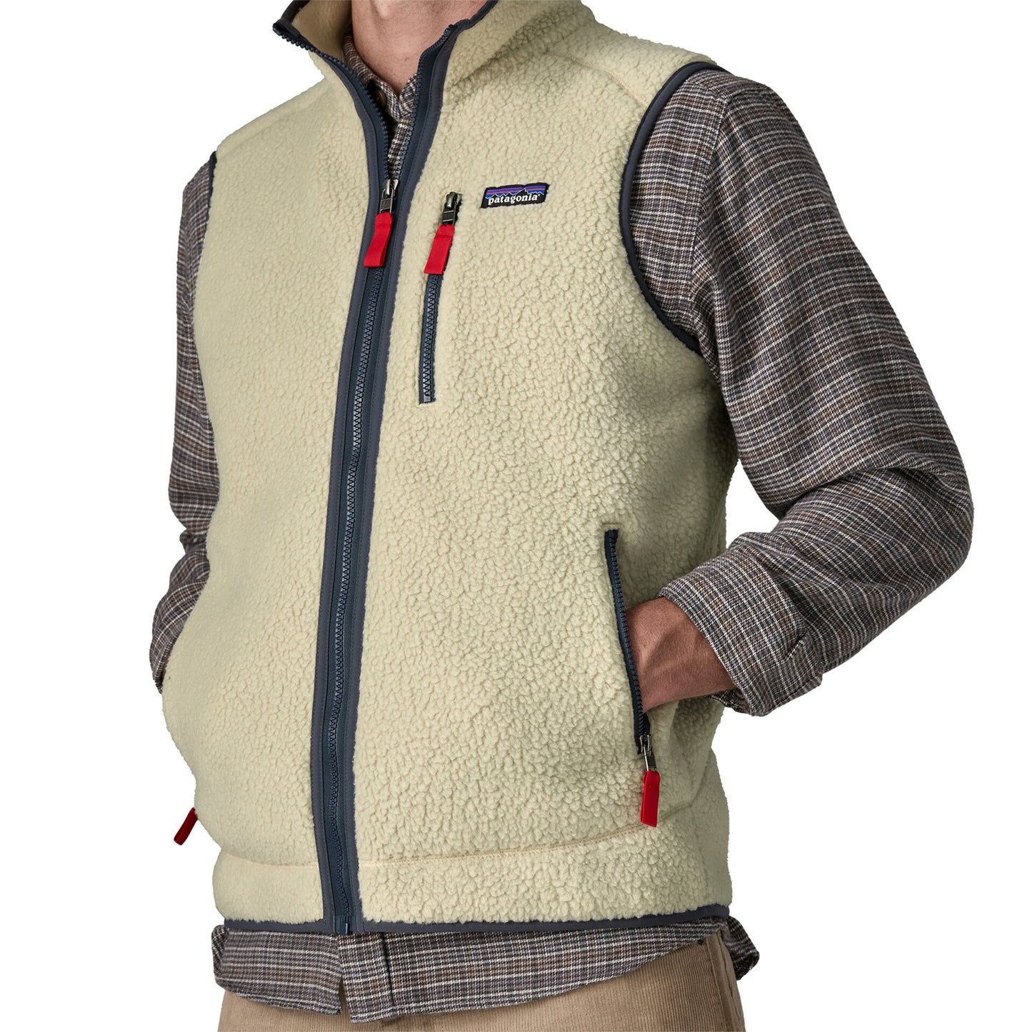 Patagonia Retro Pile Vest Pelican/Smolder Blue  - 22821-PNSM