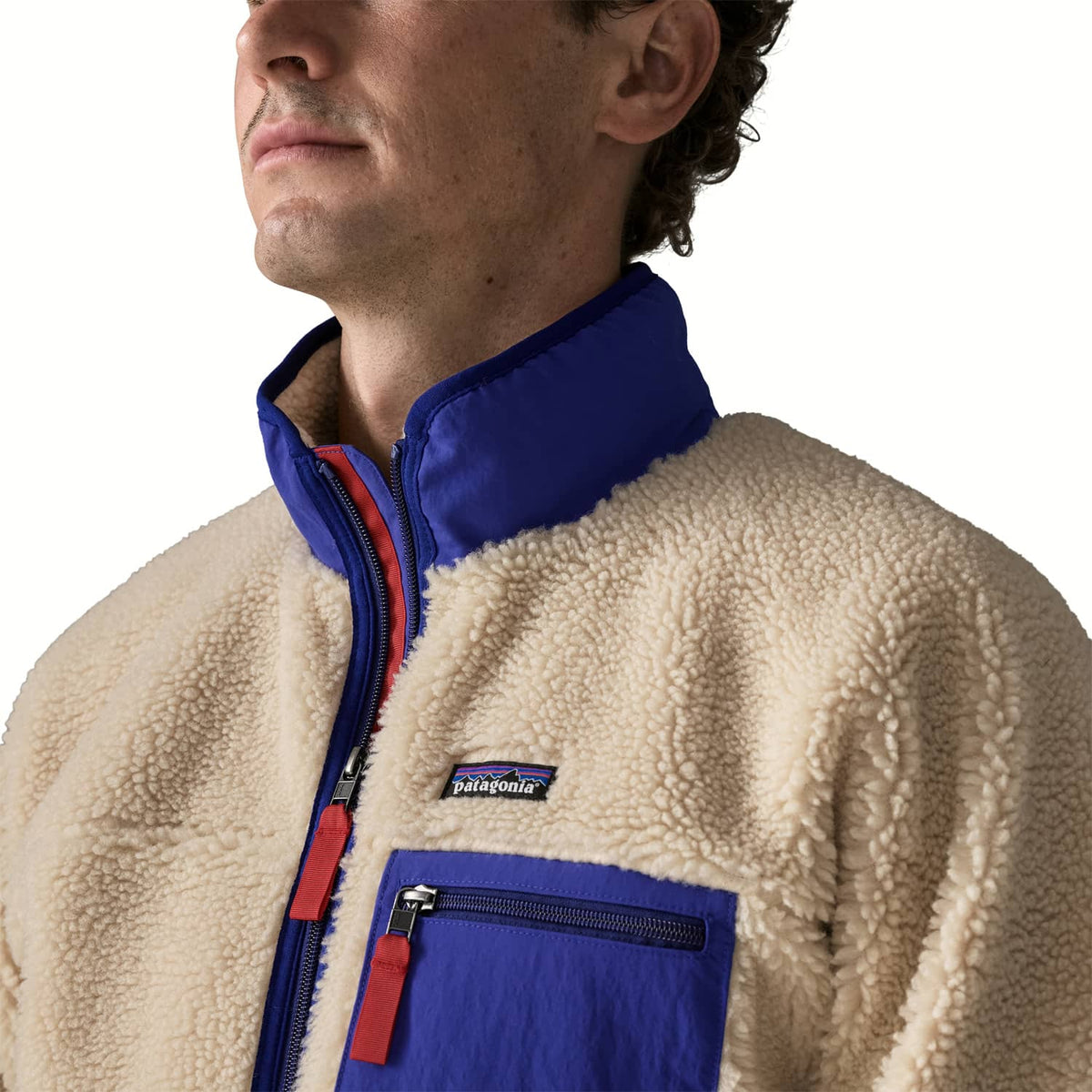 Patagonia Classic Retro-X® Fleece Jacket Dark Natural/Cobalt  - 23057-DNLC