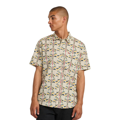 RVCA Lauryn Alvarez Eye Floral SS Shirt Light Khaki  - 23A041500-LKH