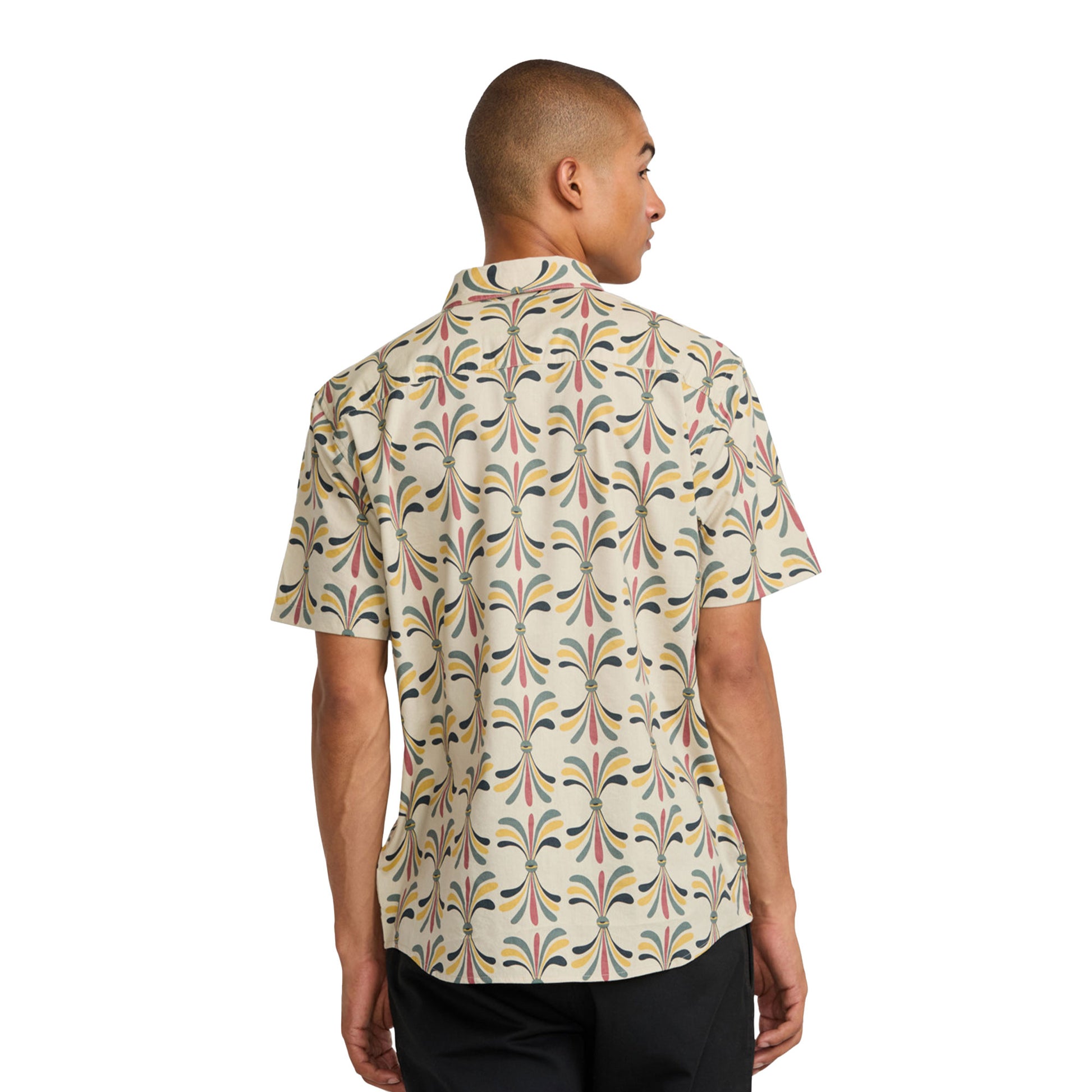 RVCA Lauryn Alvarez Eye Floral SS Shirt Light Khaki  - 23A041500-LKH