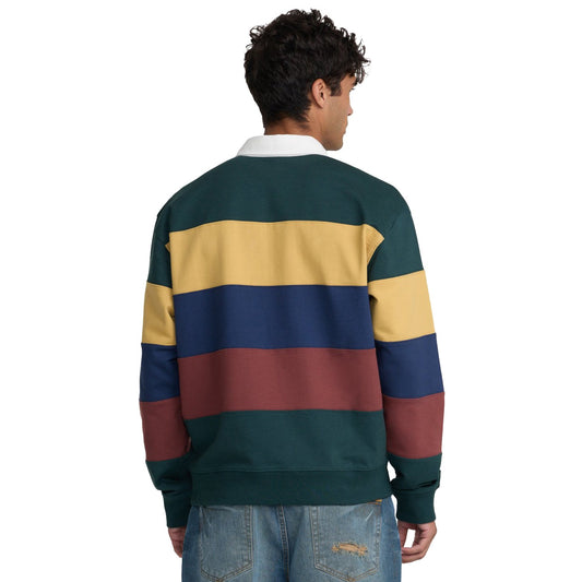 RVCA Insignia Fleece Rugby Polo Hunter Green  - 23A463613-DGN
