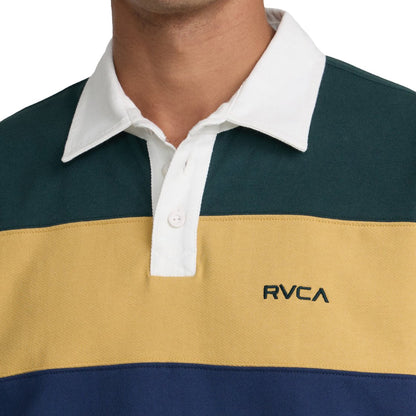 RVCA Insignia Fleece Rugby Polo Hunter Green  - 23A463613-DGN