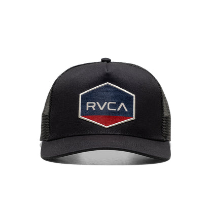 RVCA Commonwealth Curved Cap Black  - 23D553521-BLK