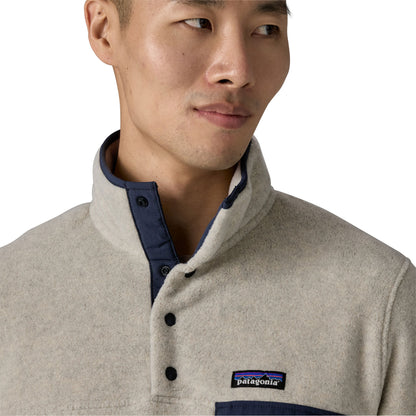 Patagonia LW Synch Snap-T P/O Oatmeal Heather/Smolder Blue  - 25551-OTSM