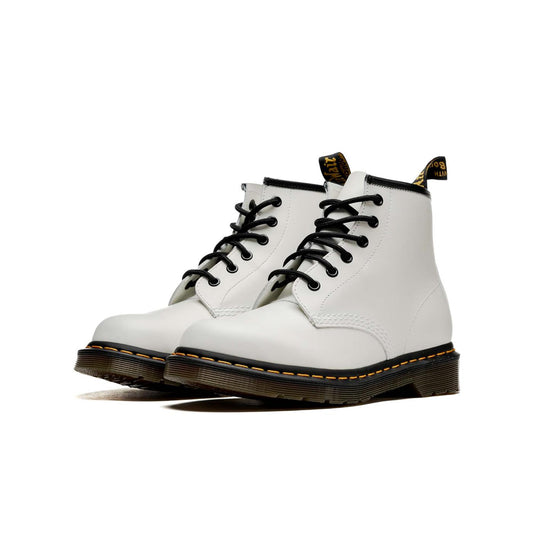 Dr. Martens 101 Yellow Stitch Smooth White  - 26366100
