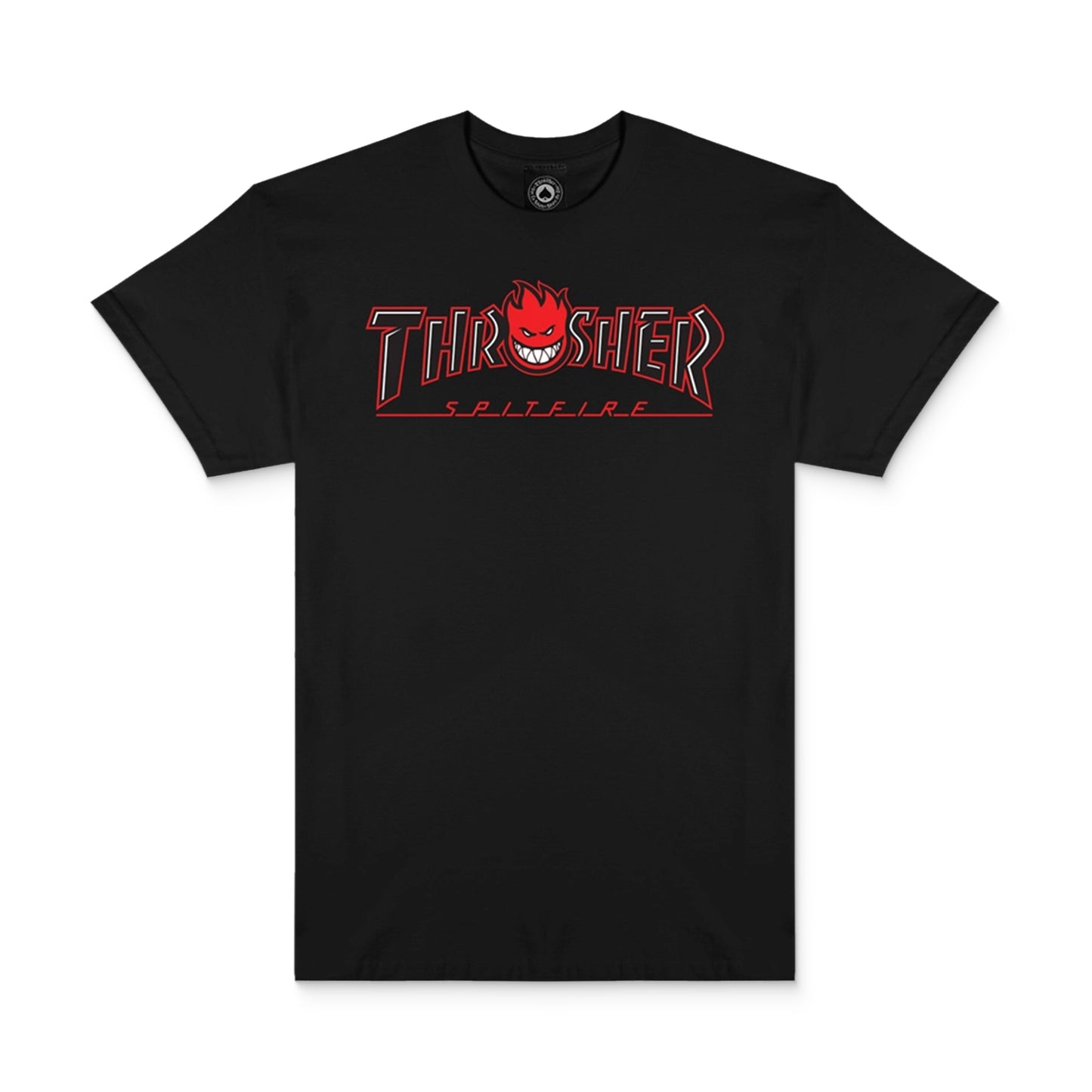 Thrasher x Spitfire Big Head Outline Tee Black  - 311671-BLK