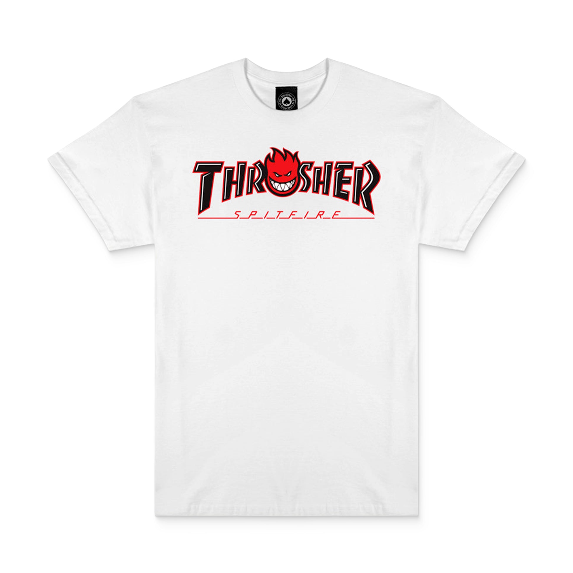 Thrasher x Spitfire Big Head Outline Tee White  - 311671-WHT