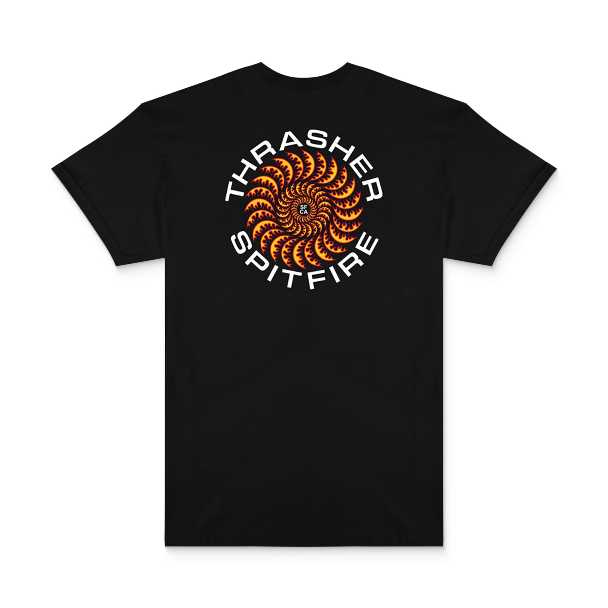 Thrasher x Spitfire Classic Swirl Tee Black  - 311672-BLK