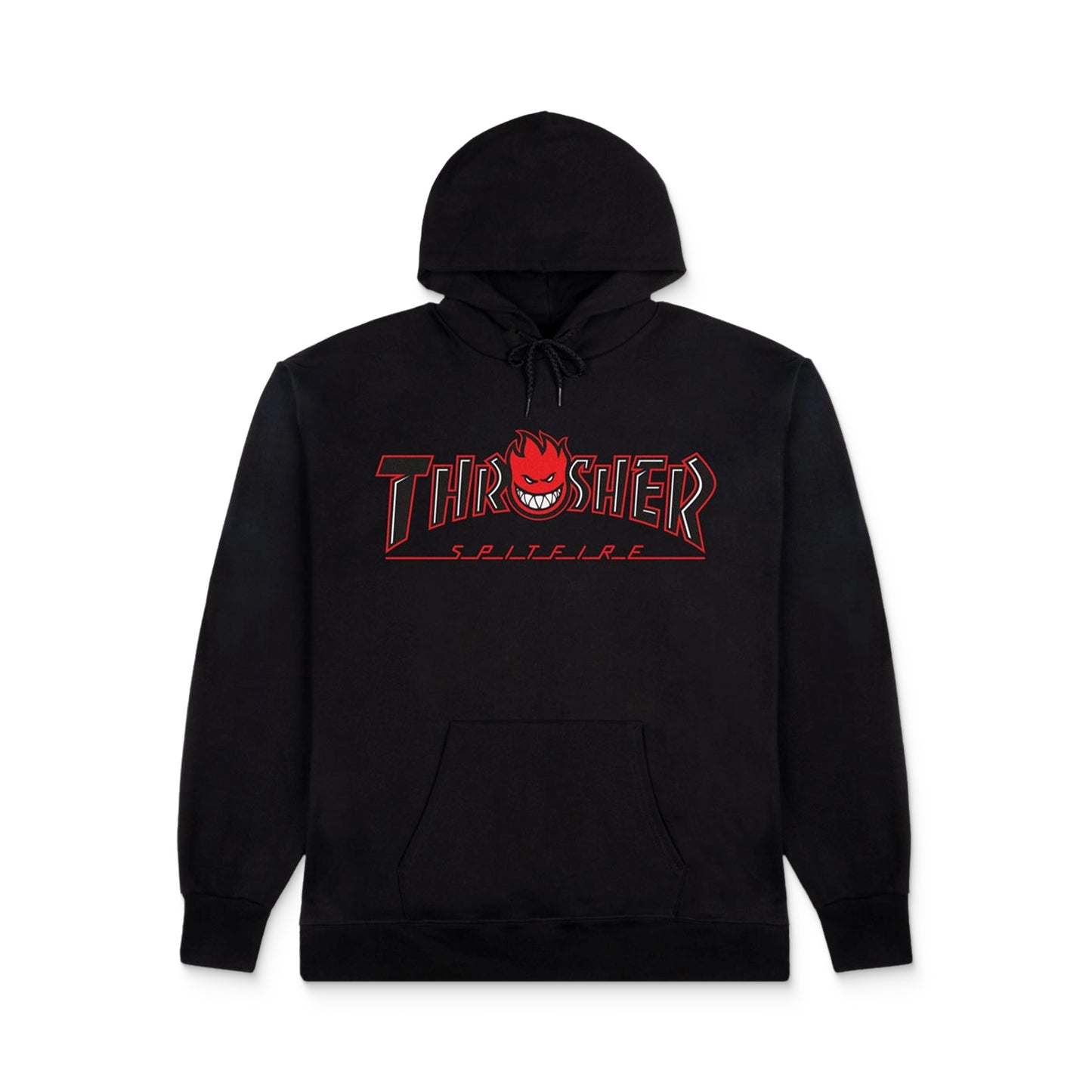 Thrasher x Spitfire Big Head Outline Hoodie Hoodie Black  - 315076-BLK