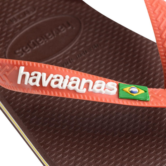 Havaianas Brasil Logo Dark Brown/Ceramic  - 41108503059