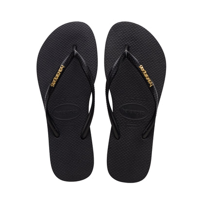 Havaianas Slim Logo Metallic Black/Golden
