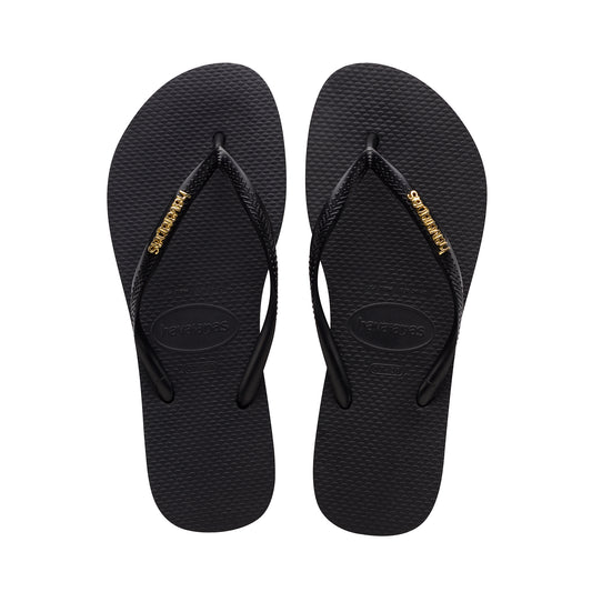 Havaianas Slim Logo Metallic Black/Golden