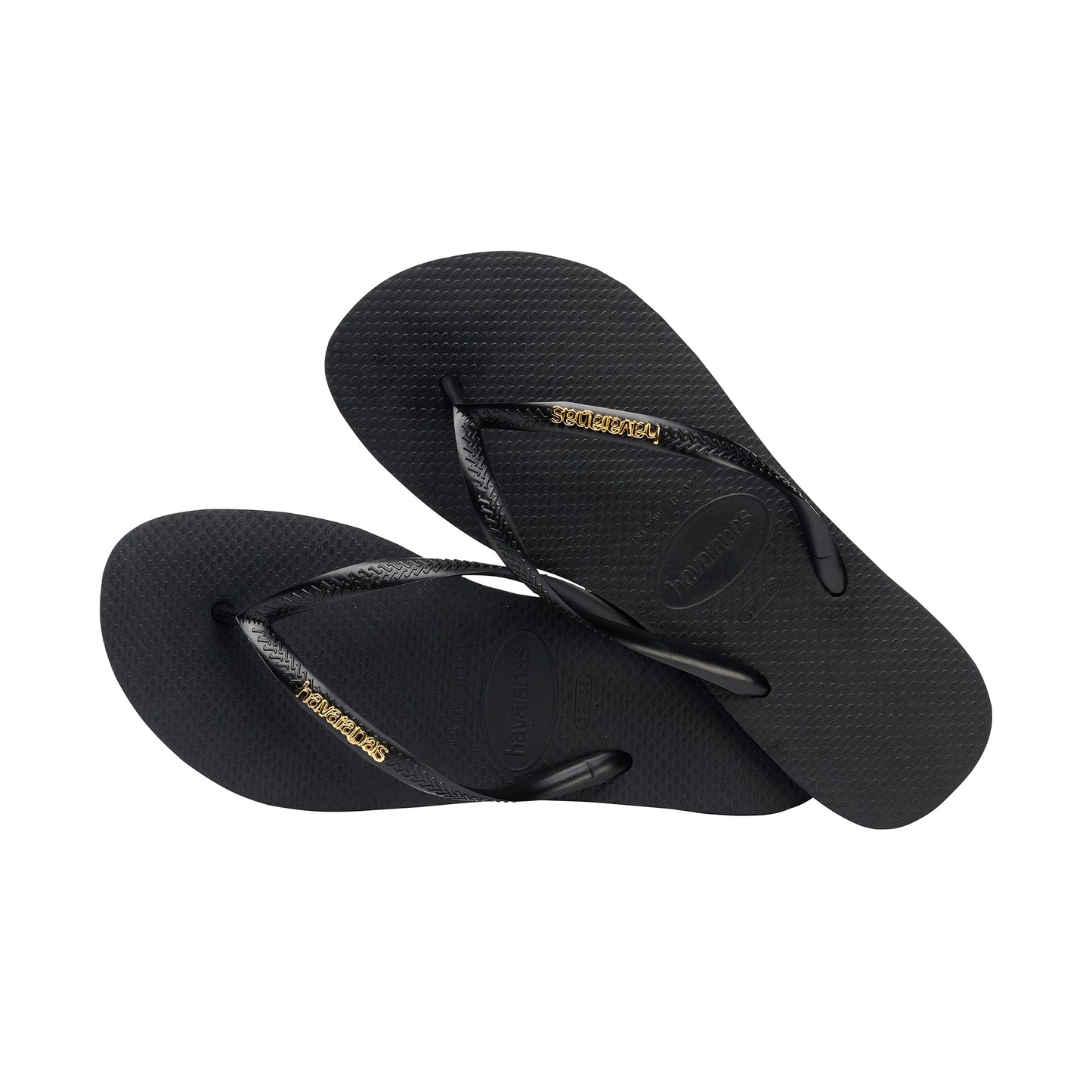 Havaianas Slim Logo Metallic Black/Golden