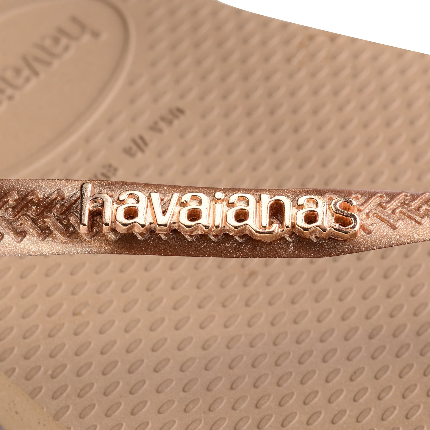 Havaianas Slim Logo Metallic Rose Gold