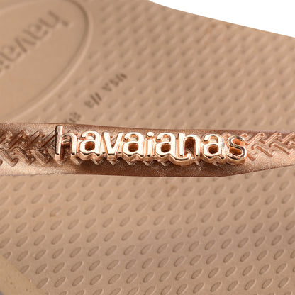 Havaianas Slim Logo Metallic Rose Gold