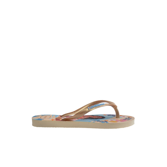 Havaianas Kids Slim Princess Beige Straw/Beige Straw  - 41233288811