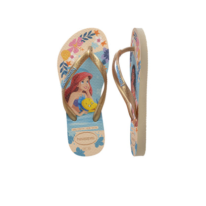 Havaianas Kids Slim Princess Beige Straw/Beige Straw  - 41233288811