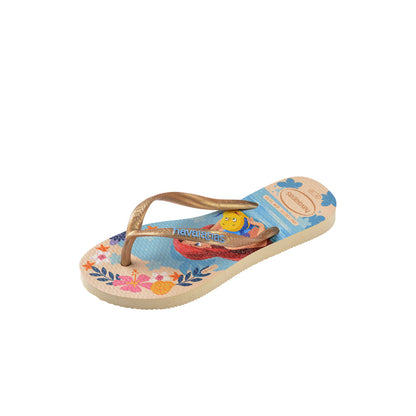 Havaianas Kids Slim Princess Beige Straw/Beige Straw  - 41233288811