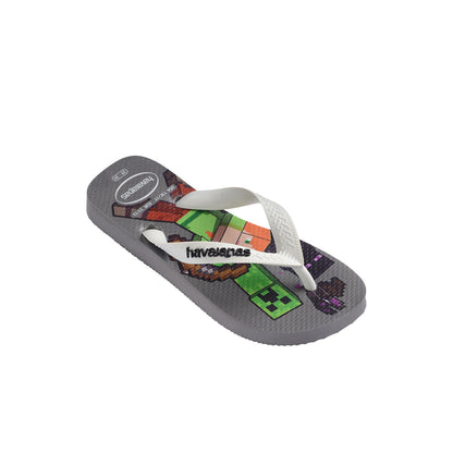 Havaianas Kids Minecraft Steel Grey/ White  - 41451251077