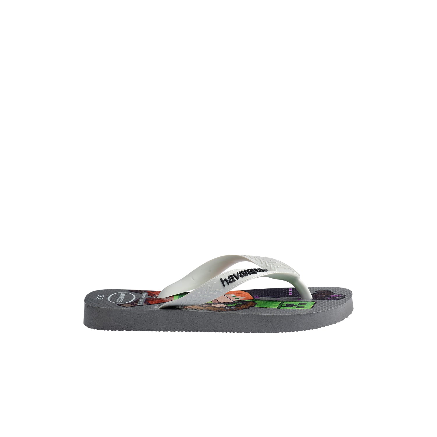 Havaianas Kids Minecraft Steel Grey/ White  - 41451251077