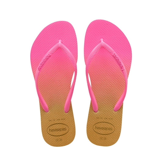 Havaianas Slim Gradiente White/ Fluorescent Pink Flux  - 41460978890