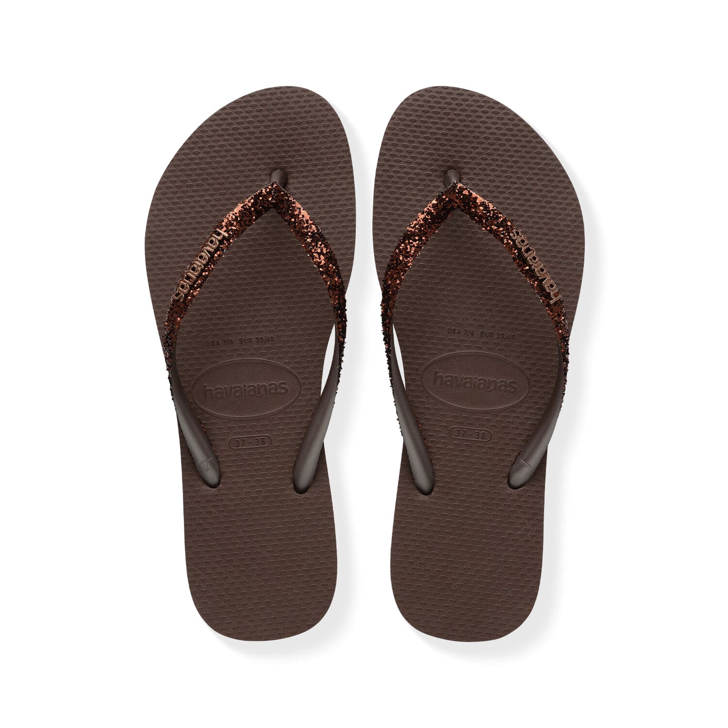 Havaianas Slim Glitter II Dark Brown  - 41469750727