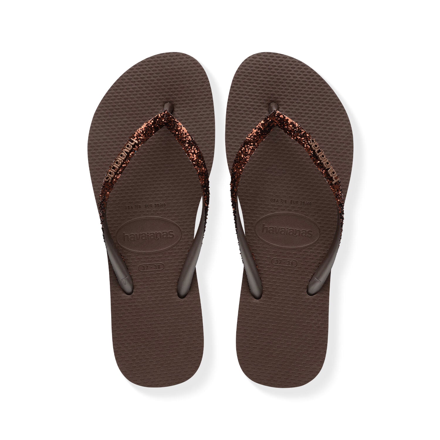 Havaianas Slim Glitter II Dark Brown  - 41469750727