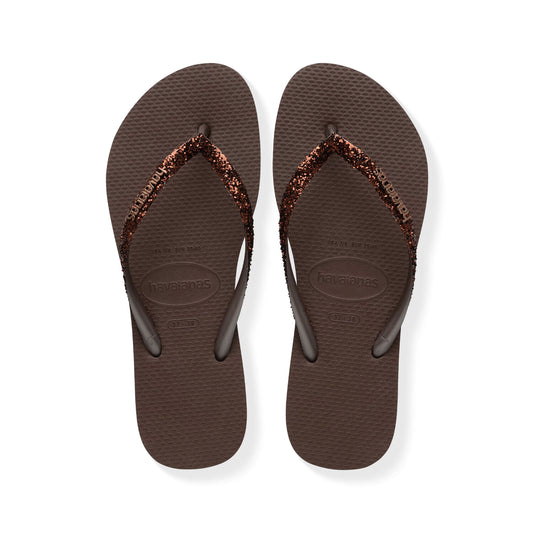 Havaianas Slim Glitter II Dark Brown  - 41469750727