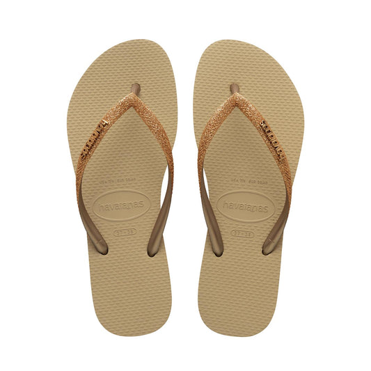 Havaianas Slim Glitter II Sand/Golden LIght Metalico  - 41469759177