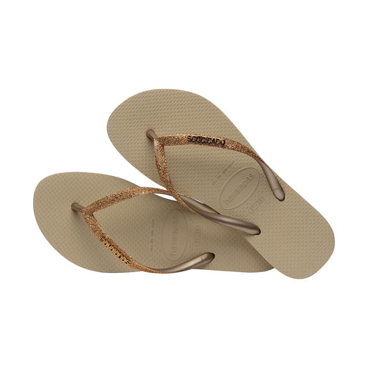 Havaianas Slim Glitter II Sand/Golden LIght Metalico  - 41469759177