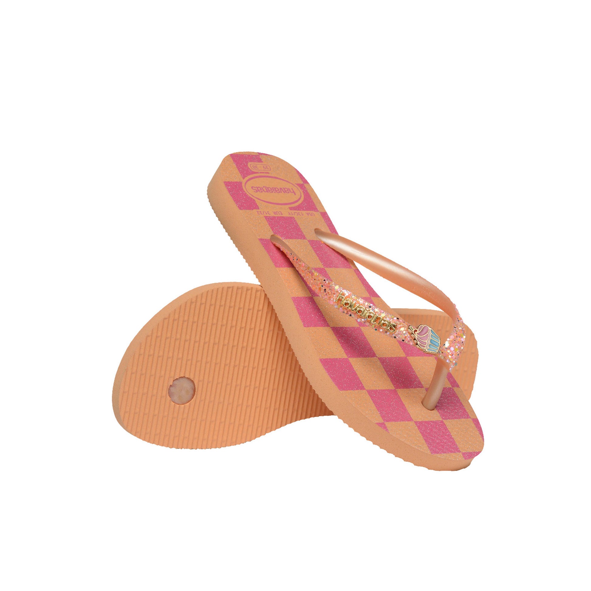 Pink Havaianas Peach Havaianas Kids Slim Glitter Trendy Peach – XTREME