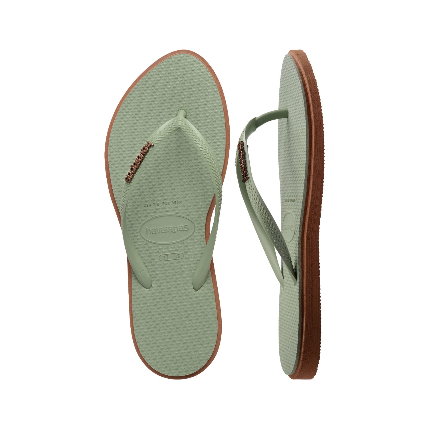 Havaianas Slim Point Rust/Smoke Green  - 41495841797